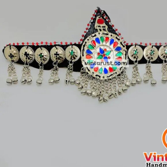 Handmade Matha Patti, Multicolor Afghan Headpiece, Statement Headpiece, main image 10